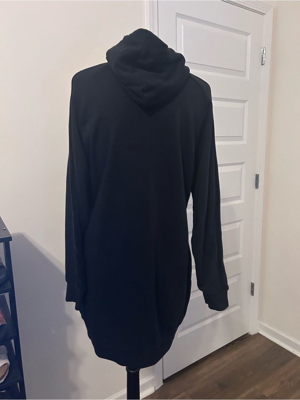 Sz M Puma Black Hoodie Dress with Gold Logo Embroidery - Picture 2 of 4